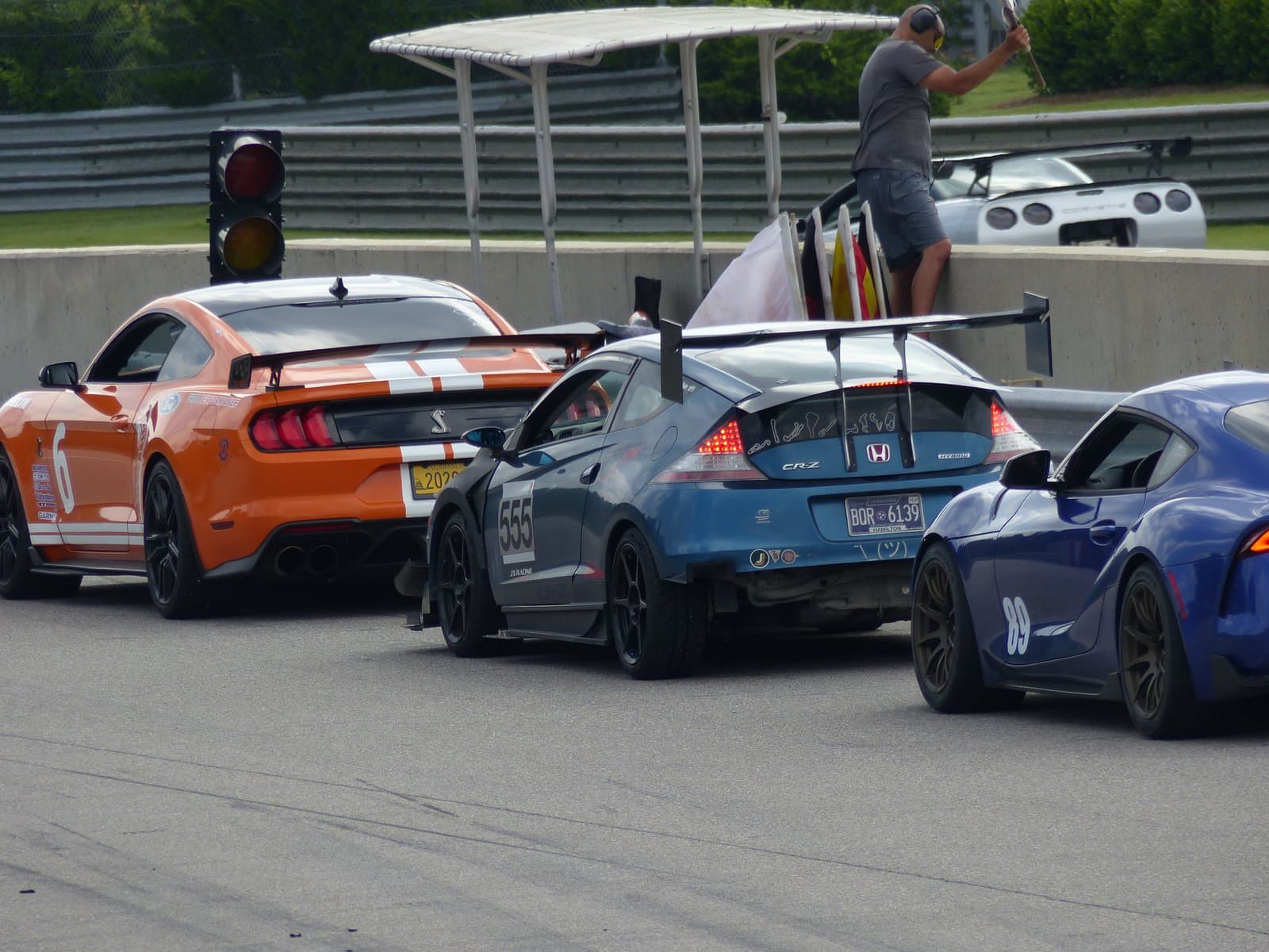 Race cars on the start line, Barber Motorsports Park