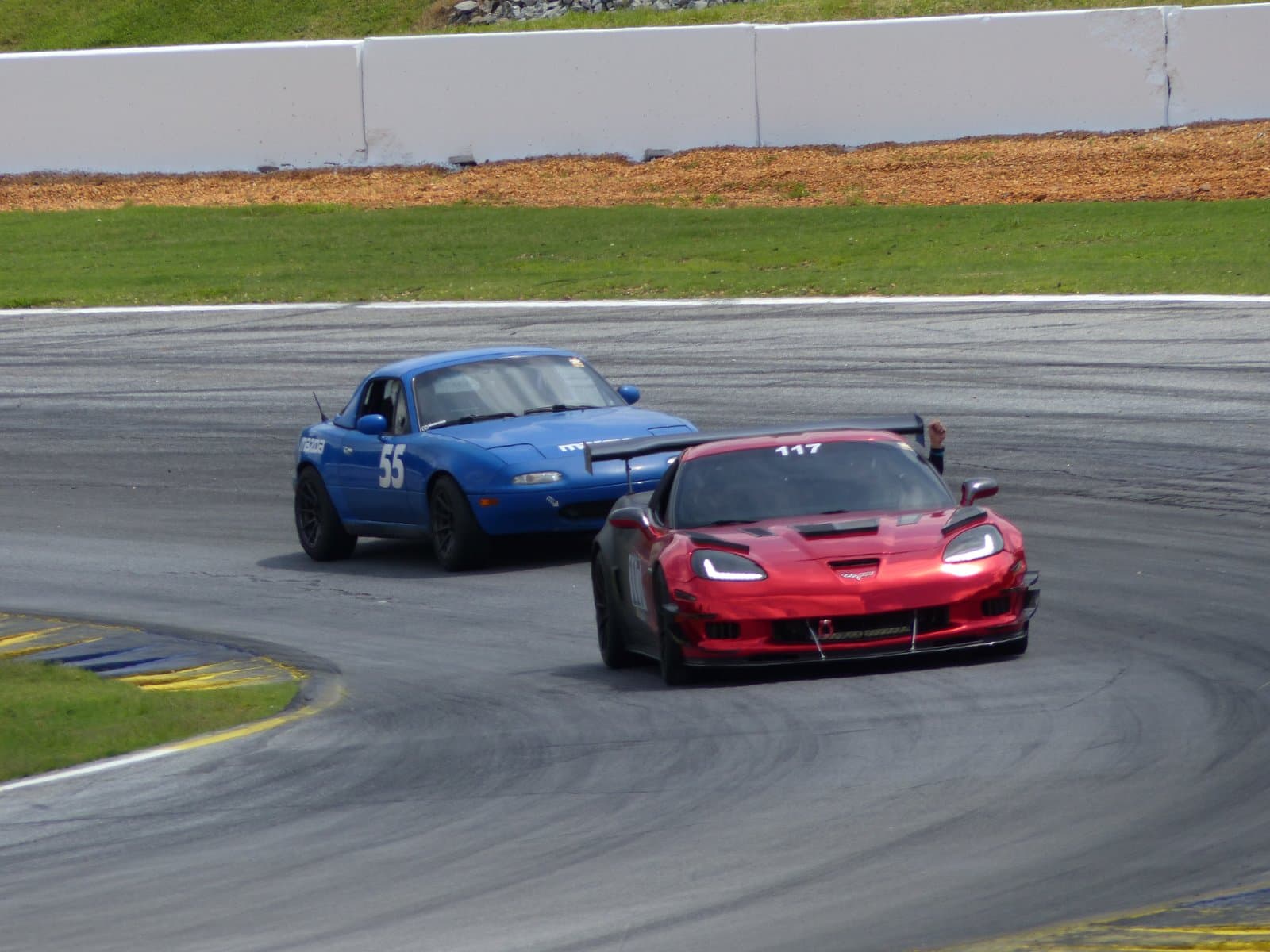 Corvette and Miata at Road Atlanta